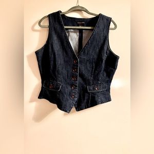 New York and Co. vintage jean vest- Size 16- Great Fall & Winter layering look!